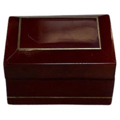 Vintage Italian Small Red Decorative Box 1980