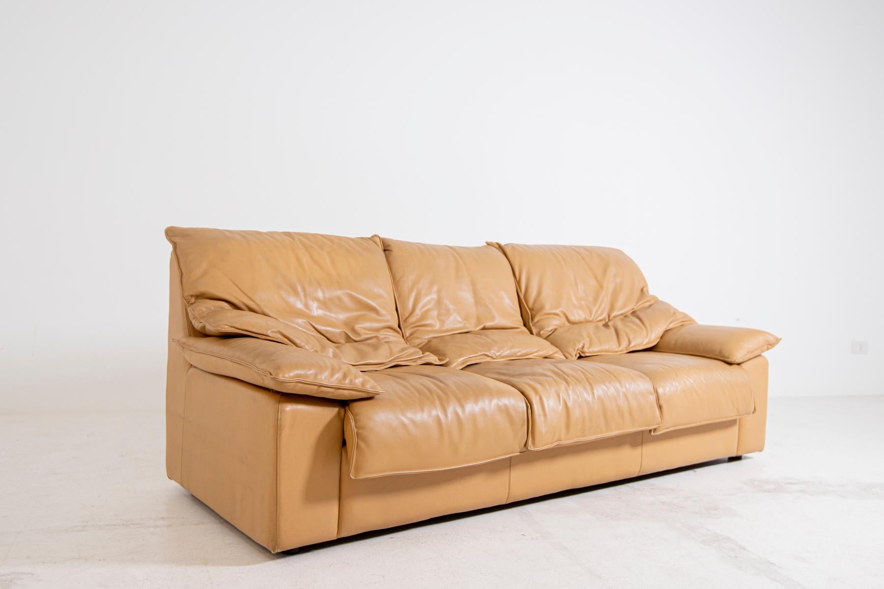 70s leather sofa