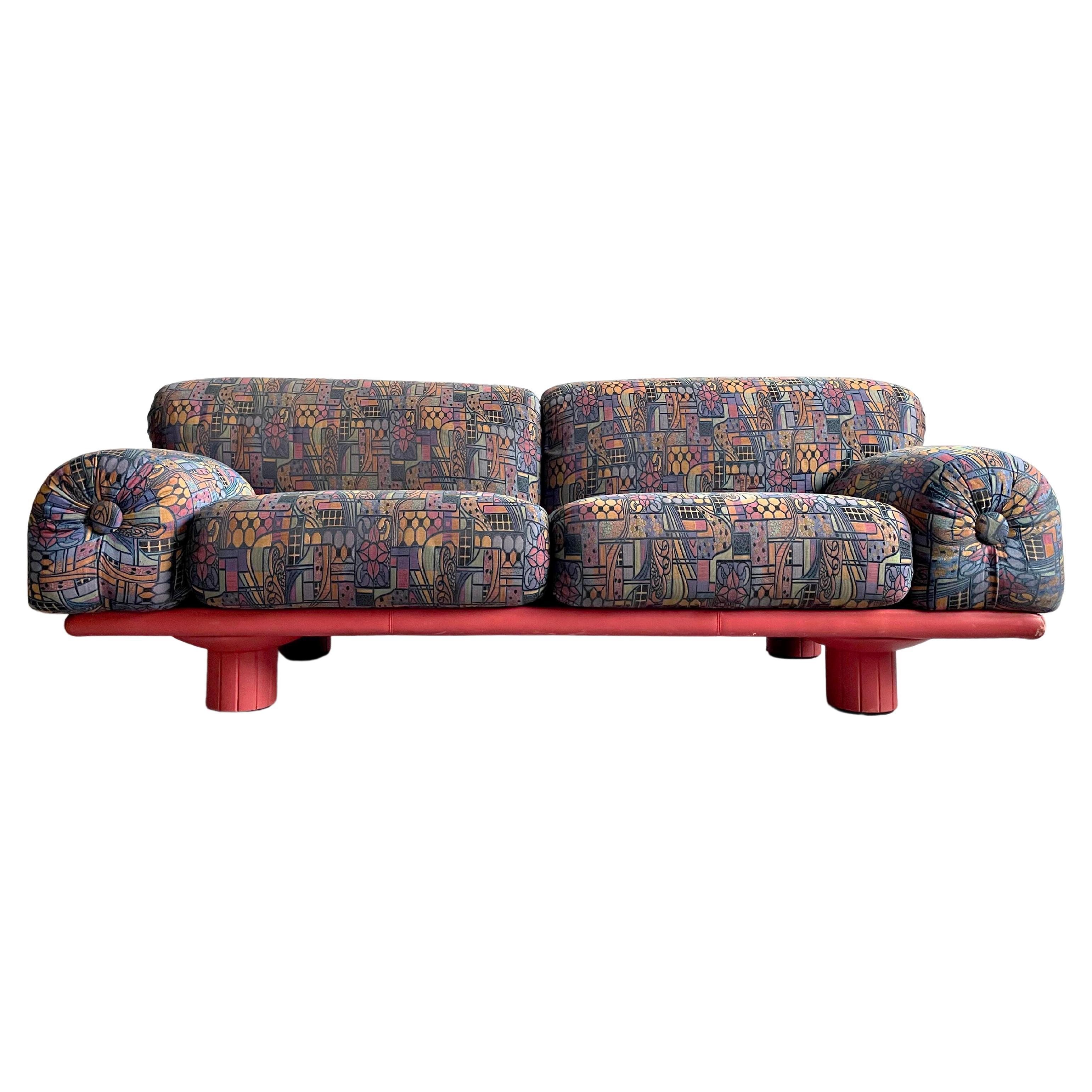 Vintage Italian Sofa Designed by Carlo Bartoli for Rossi di Albizzate, 1980s For Sale