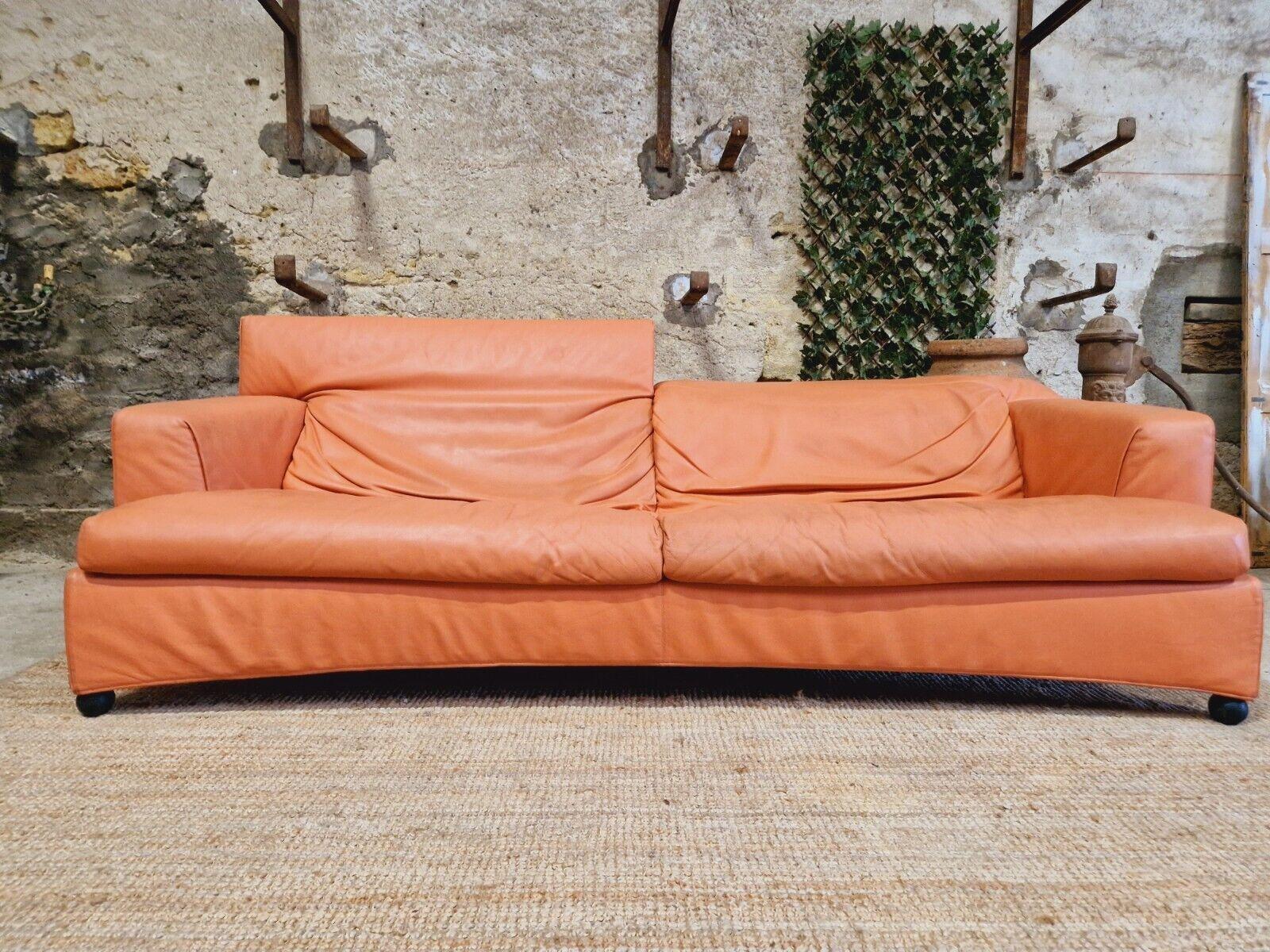 1980s Paolo Piva Sofa Italian Pink Leather For Sale 7