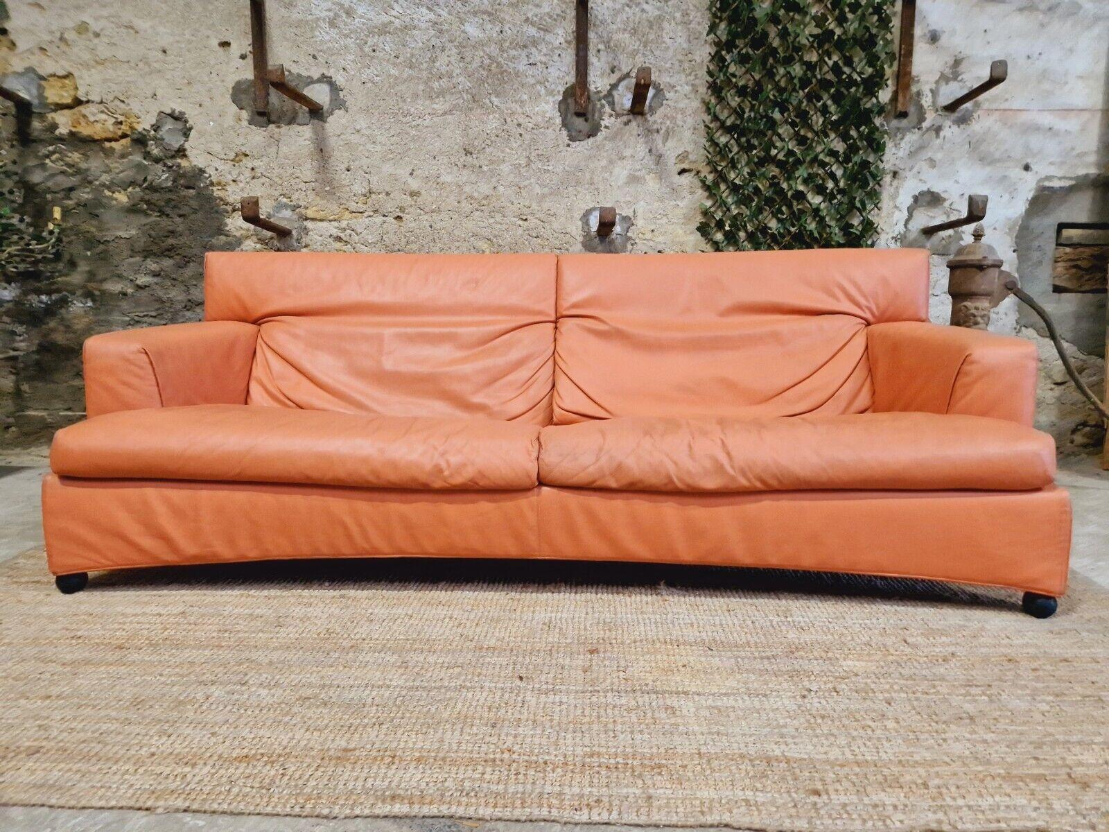 1980s Paolo Piva Sofa Italian Pink Leather For Sale 8