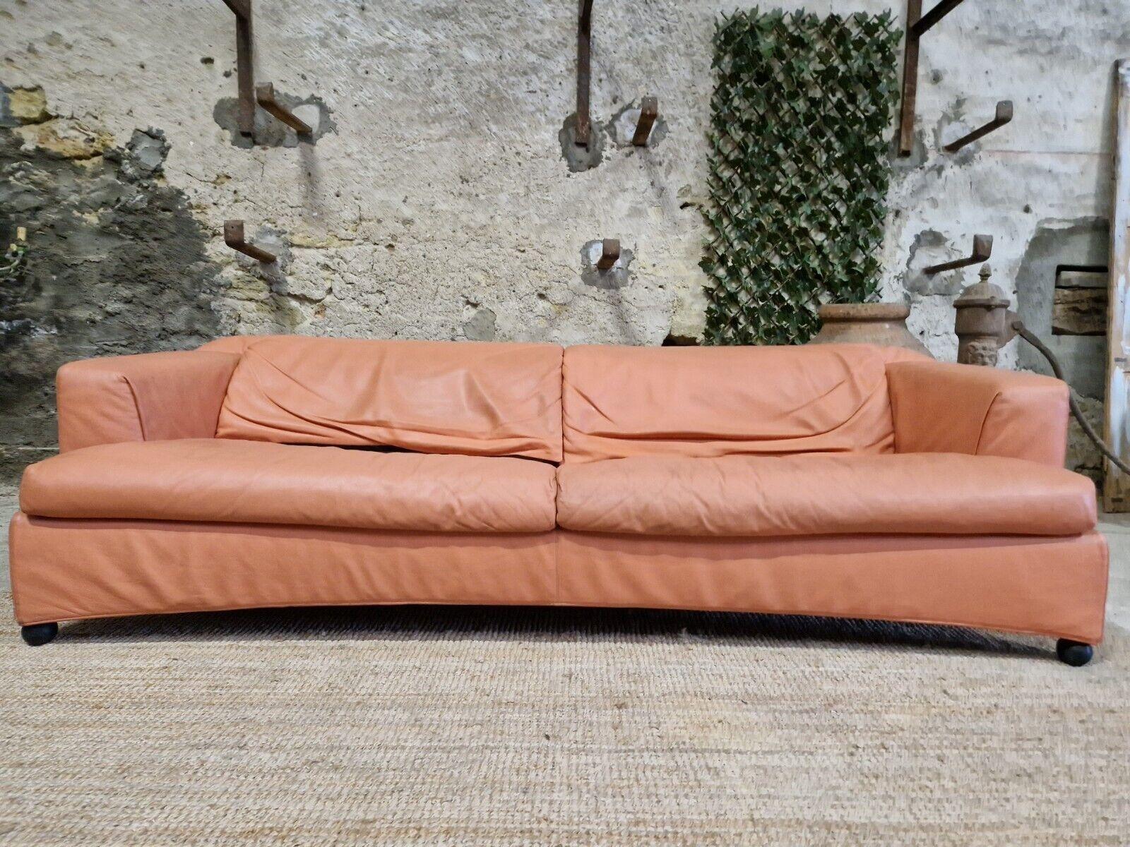 1980s Paolo Piva Sofa Italian Pink Leather For Sale 2