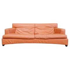 1980er Paolo Piva Sofa aus italienischem rosa Leder in Rosa