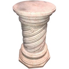 Vintage Italian Solid Marble Pedestal