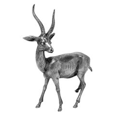 Vintage Italian Solid Silver Model Bug Gazelle Impala c. 1940