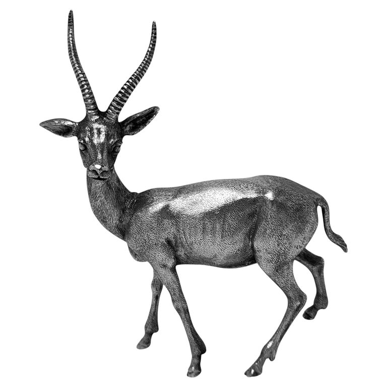 Vintage Italian Solid Silver Model Bug Gazelle Impala c. 1940