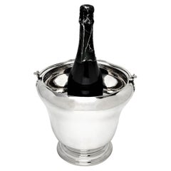 Retro Italian Solid Silver Wine Cooler Ice Bucket c. 1950