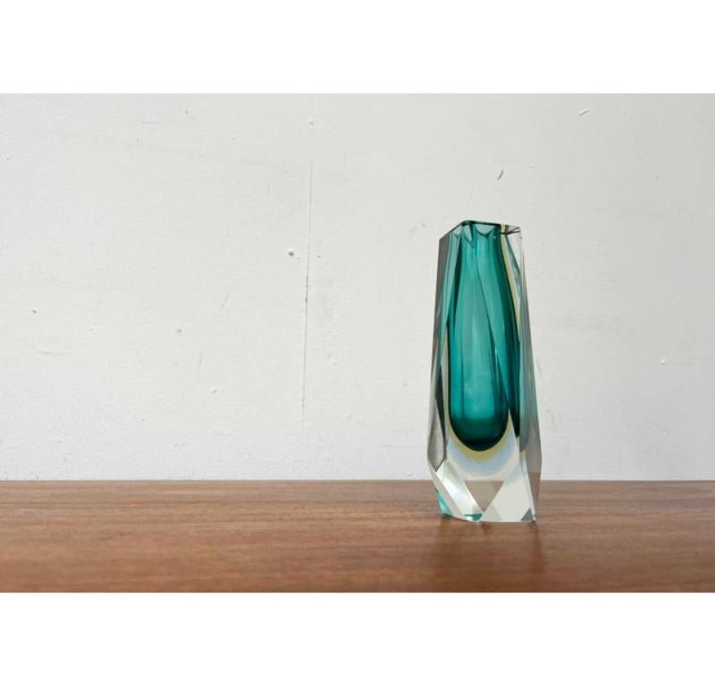 Vase italien Sommerso en verre de Murano, années 1970 en vente 1