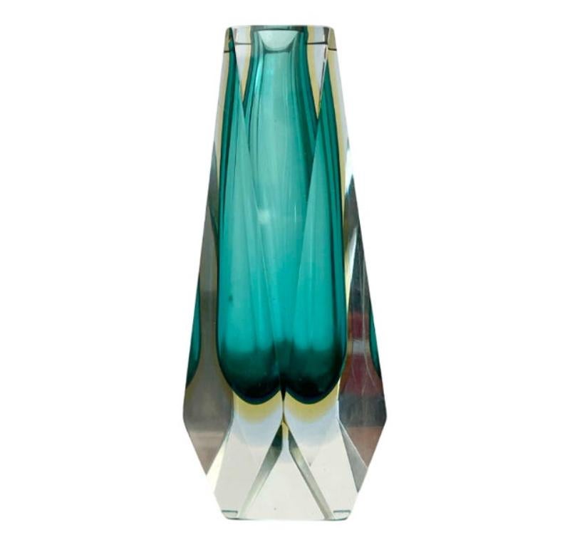 Vintage Italian Sommerso Murano-Glasvase, 1970er Jahre