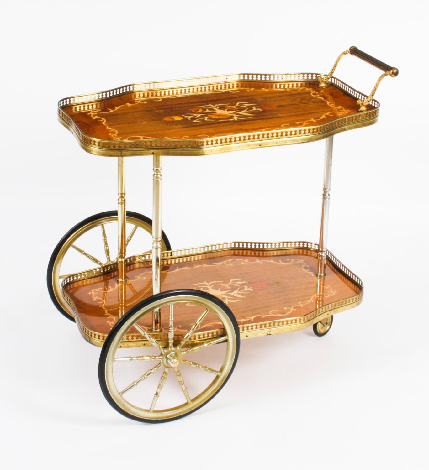Vintage Italian Sorrento Marquetry Drinks Trolley Mid Century at — free download
