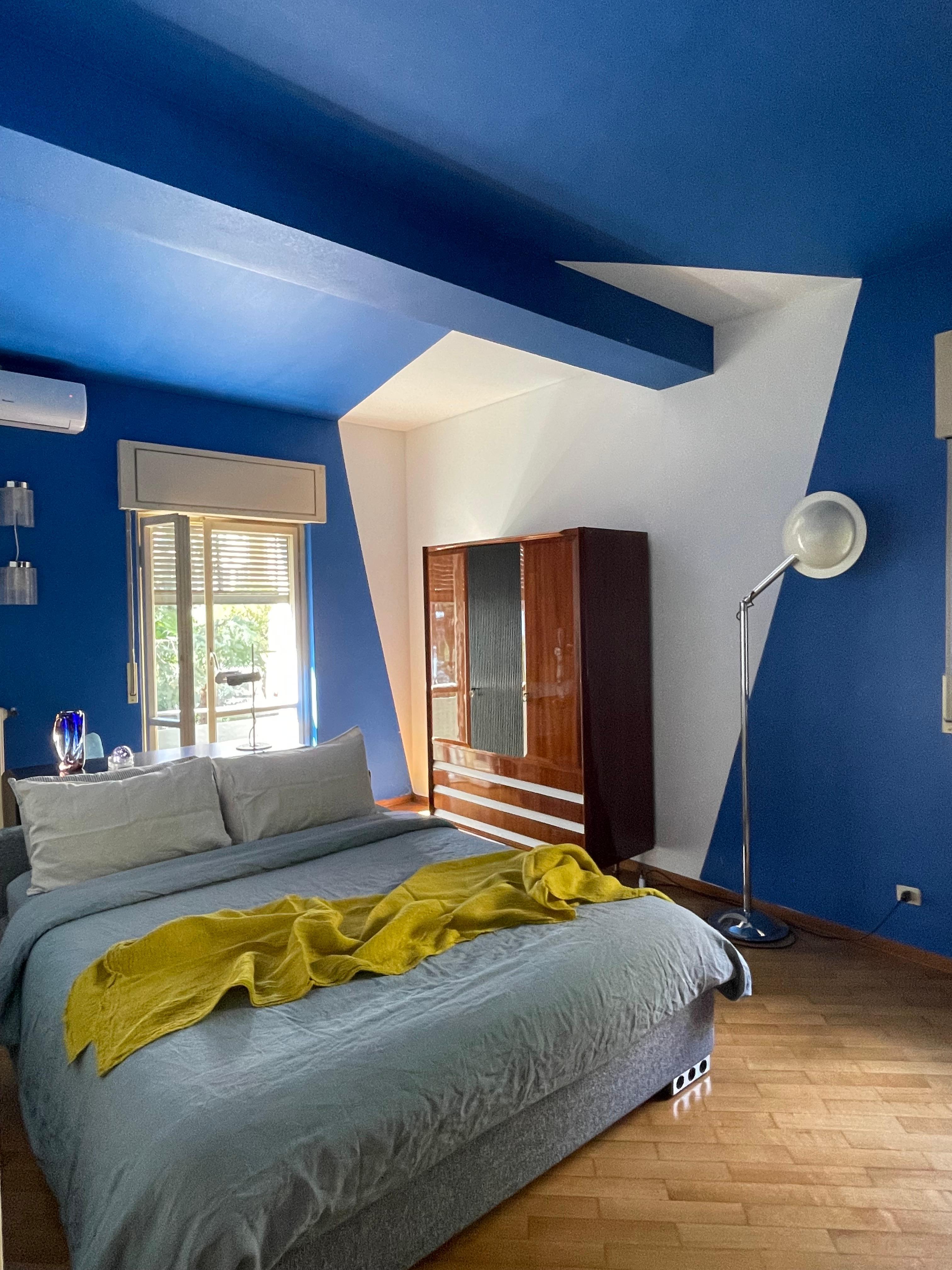 Lampadaire italien vintage de l'ère spatiale en métal chromé avec abat-jour « Saucière frangée » en vente 2