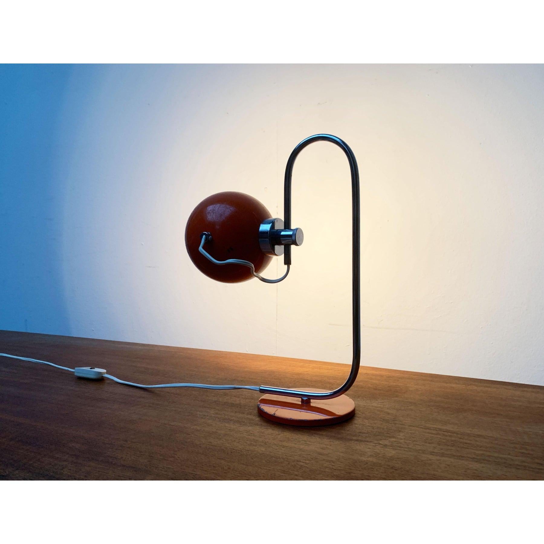 Métal Lampe de bureau italienne vintage de l'ère spatiale en vente