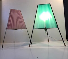 Vintage Italian Sputnik Table Lamps in Pink and Green, 1950s