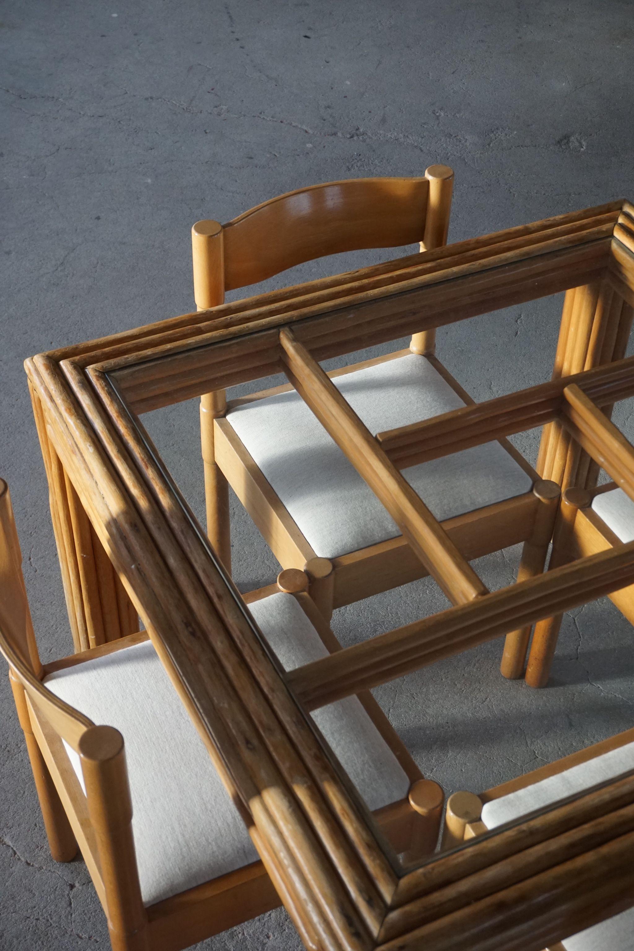 square rattan table with glass top