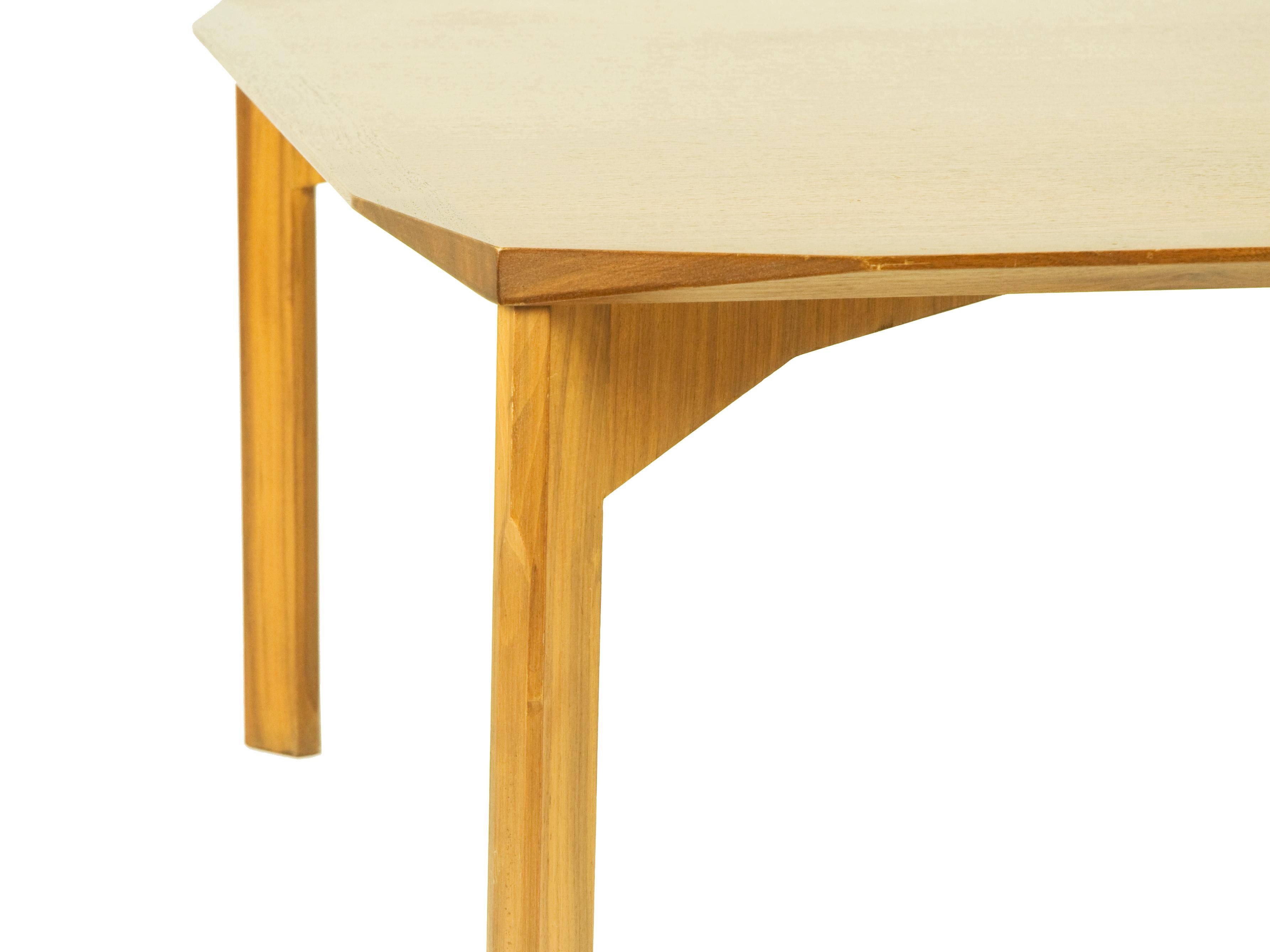 Mid-Century Modern Vintage Italian Square Teak 1960s Coffee Table For Sale