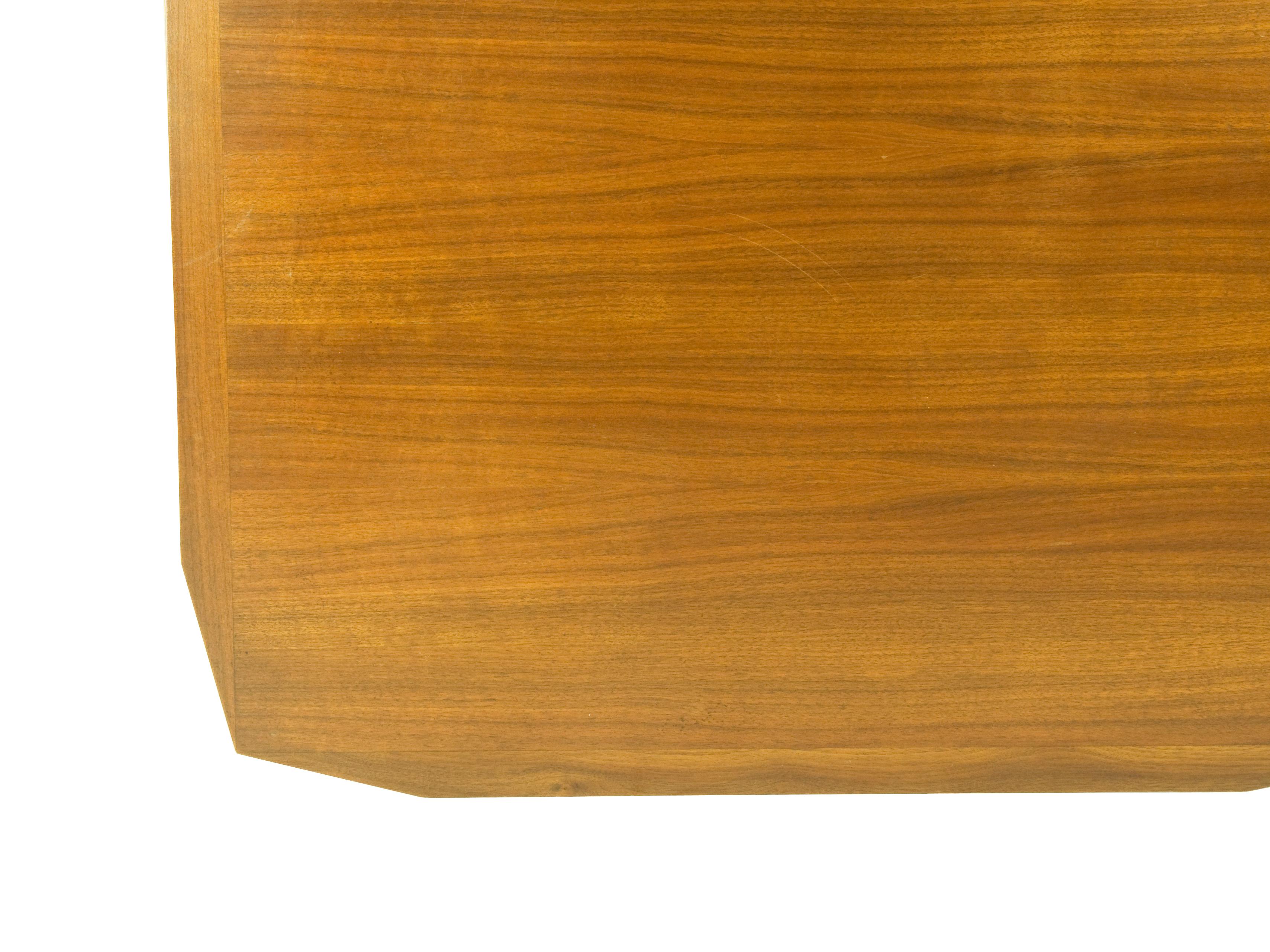 Vintage Italian Square Teak 1960s Coffee Table For Sale 1