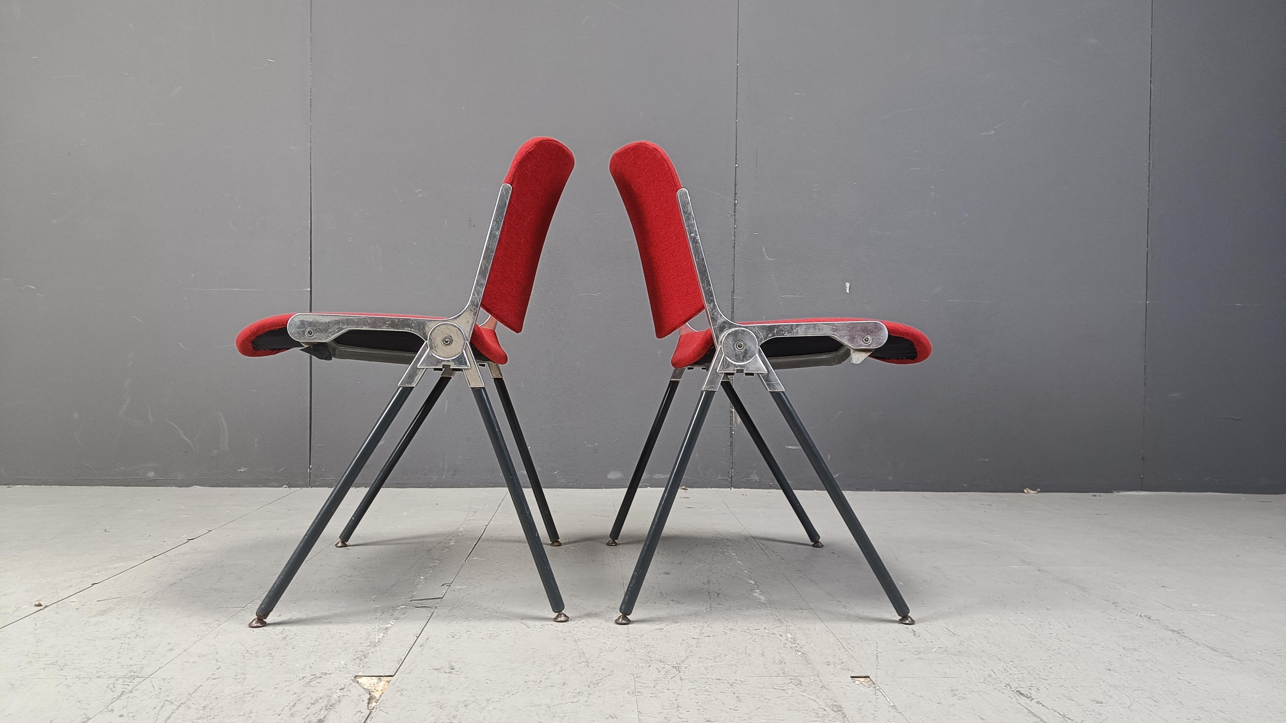 Vintage italian stackable dining chairs, 1970s 7