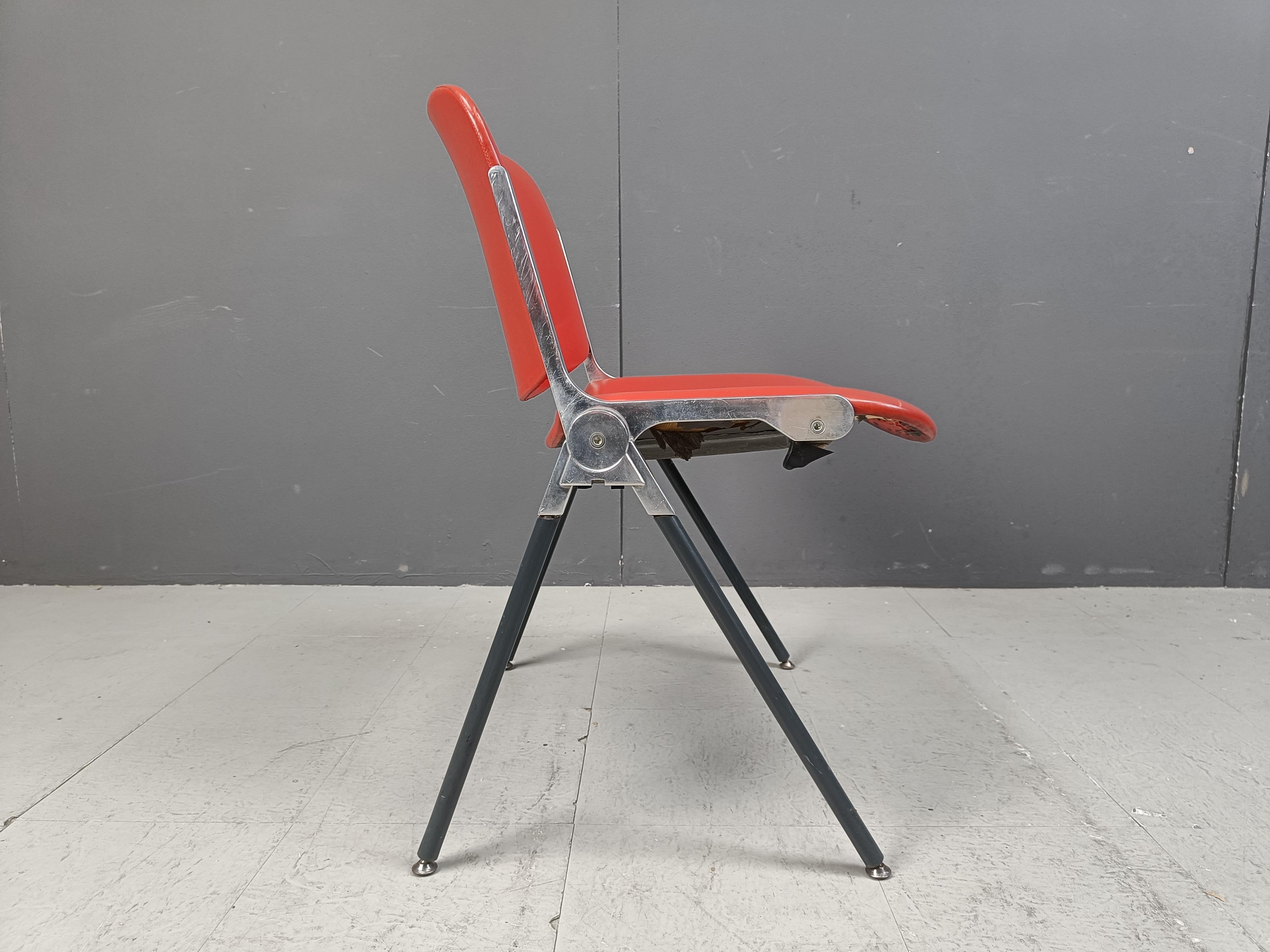 Vintage italian stackable dining chairs, 1970s For Sale 8