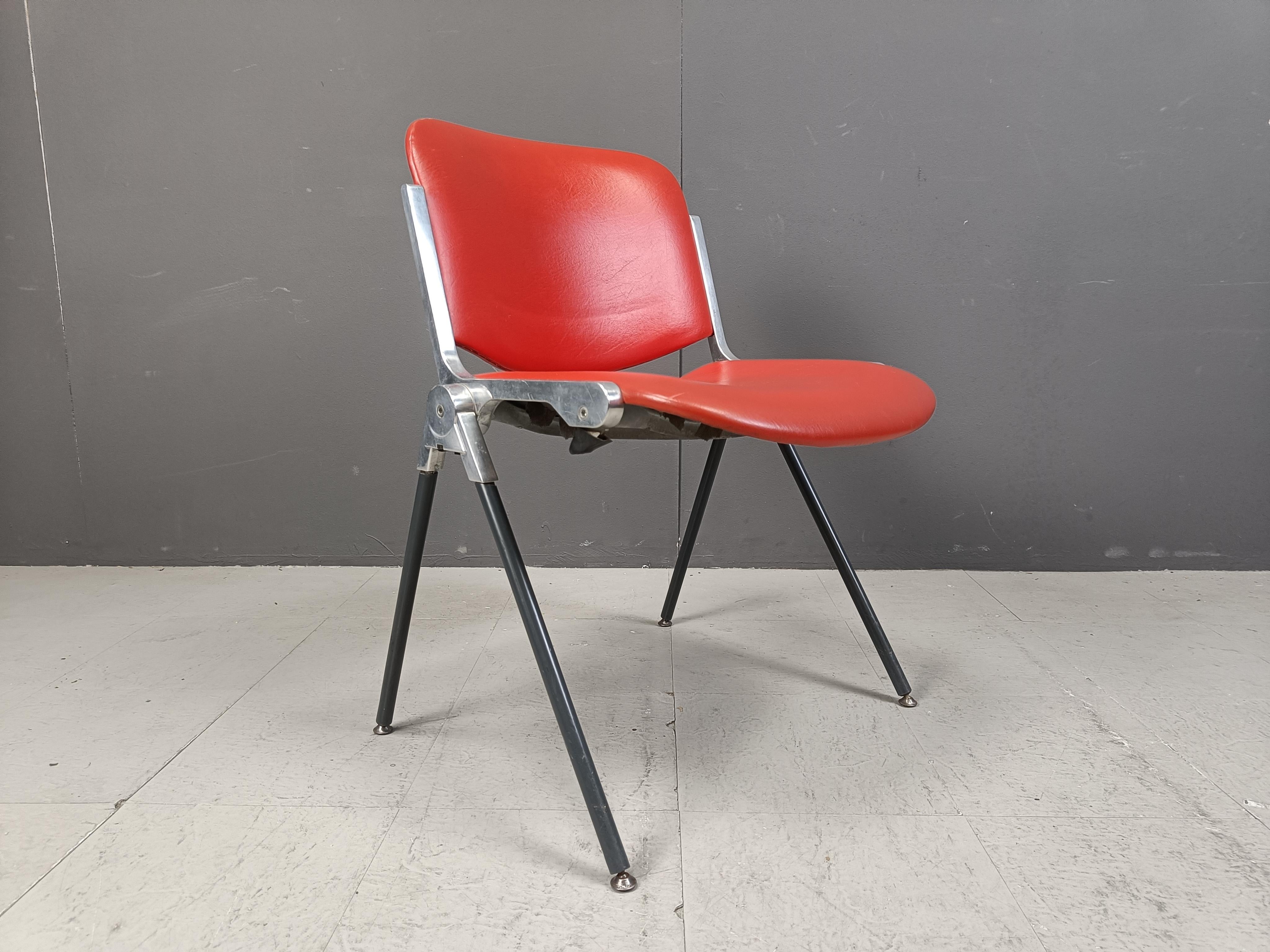 Vintage italian stackable dining chairs, 1970s For Sale 9