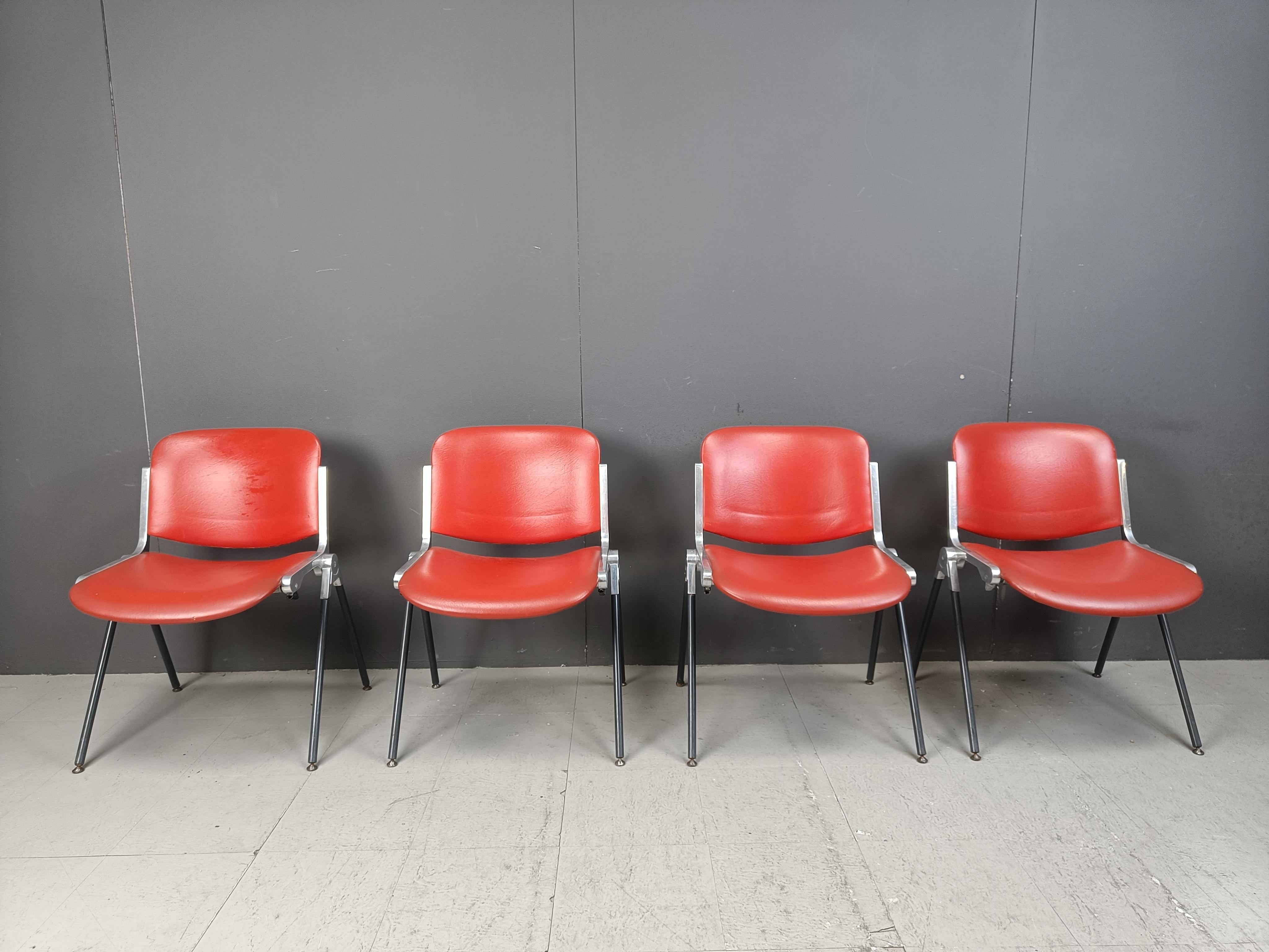 Italian Vintage italian stackable dining chairs, 1970s For Sale