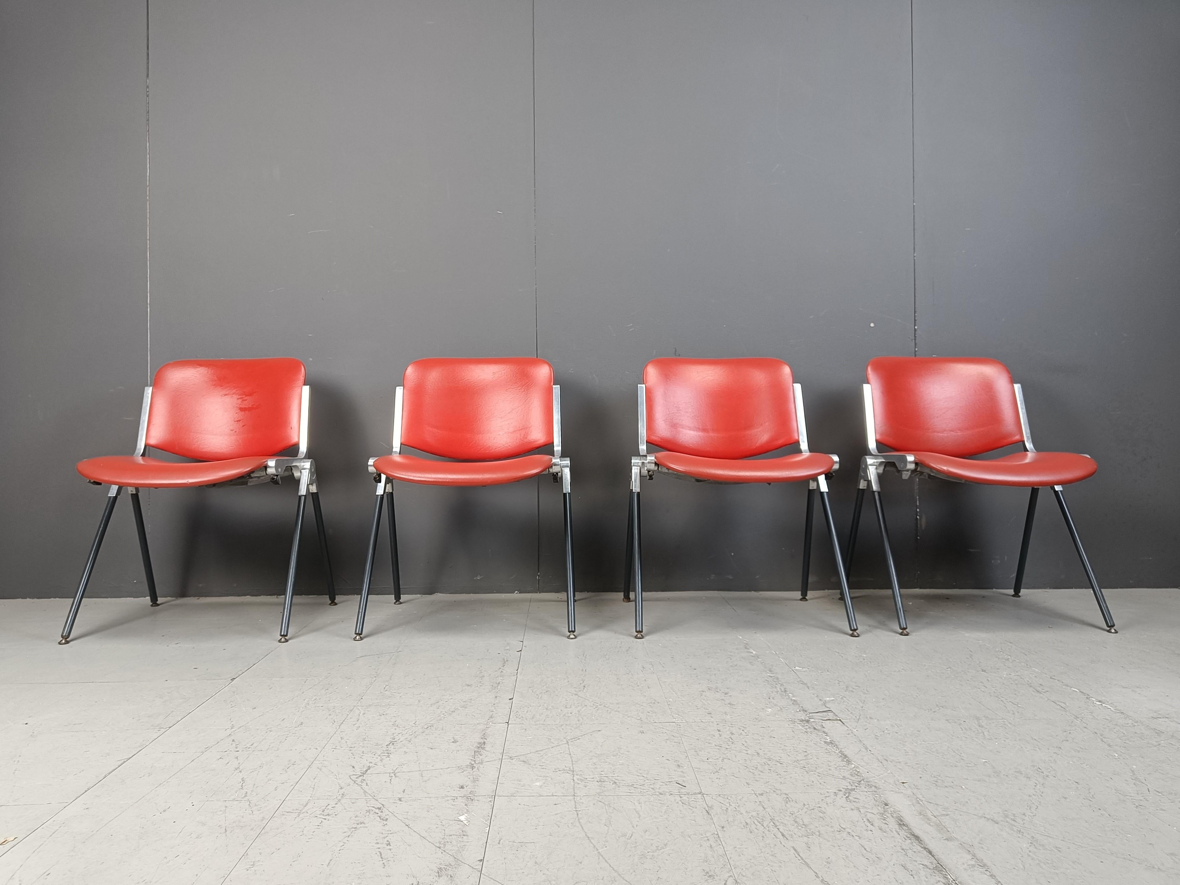 Late 20th Century Vintage italian stackable dining chairs, 1970s For Sale