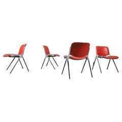 Vintage italian stackable dining chairs, 1970s