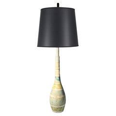 Vintage Italian Stacked Blues & Greens Marble Lamp