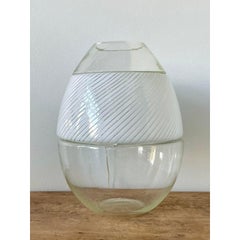 Vintage Italian Stacked Glass Lamps With Built in Vase