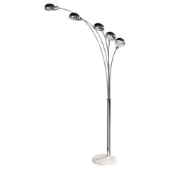 Vintage Italian Stainless Steel Floor Lamp