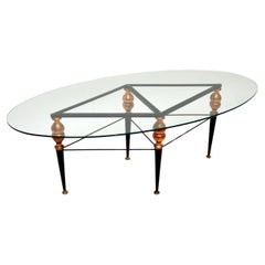 Vintage Italian Steel and Copper Coffee Table