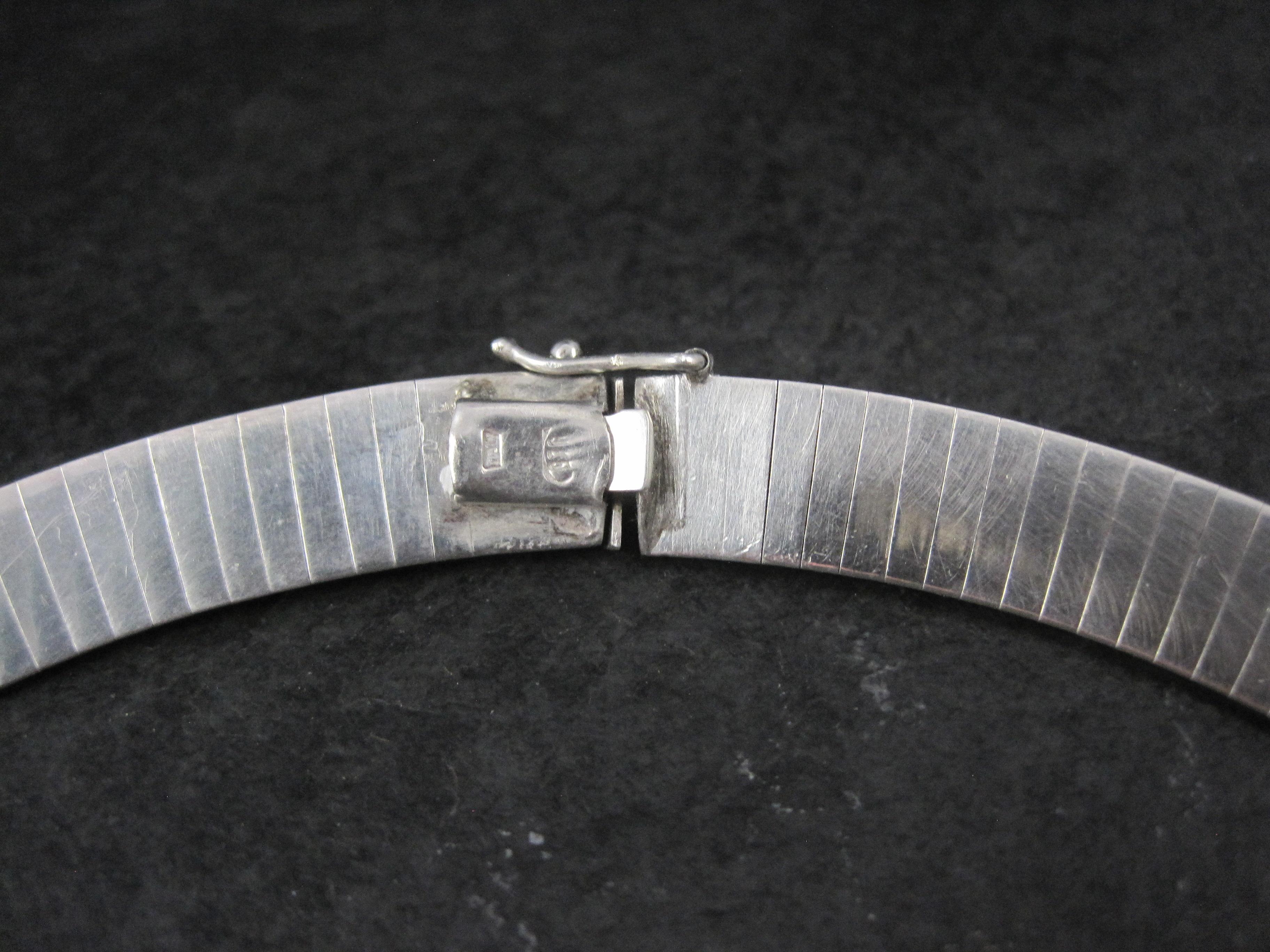 Italienische Sterling 10mm Choker-Halskette 14 Zoll Vintage 5