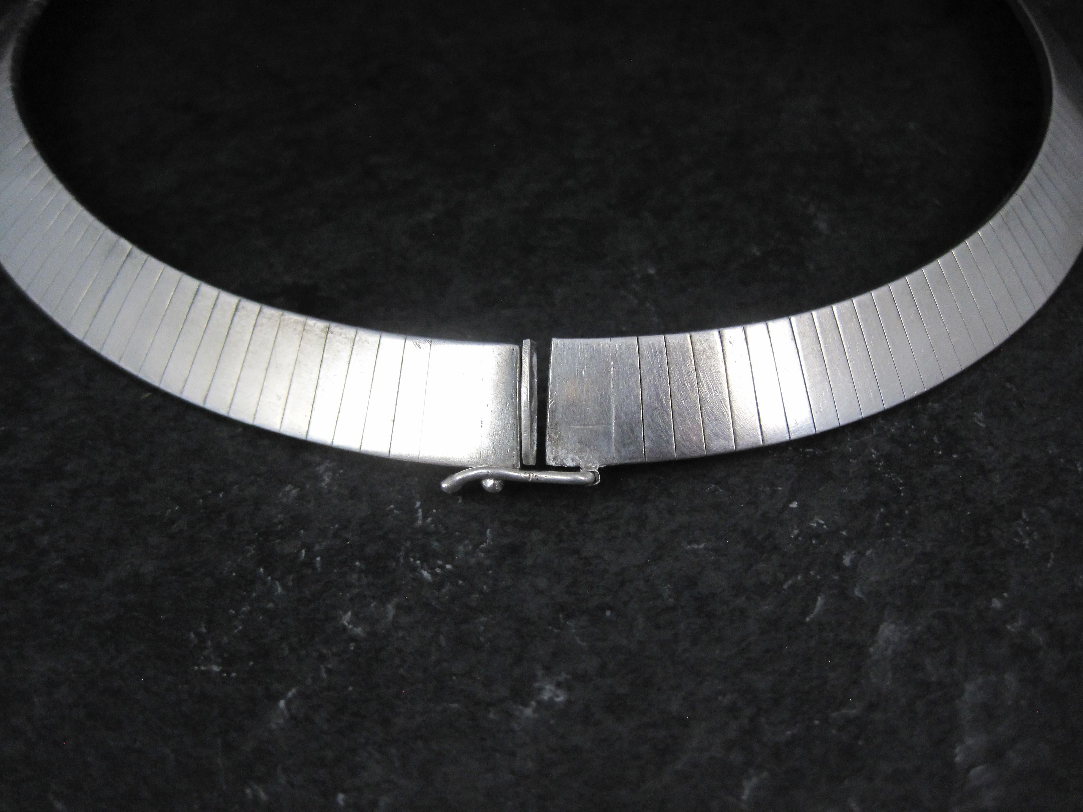 Italienische Sterling 10mm Choker-Halskette 14 Zoll Vintage 6