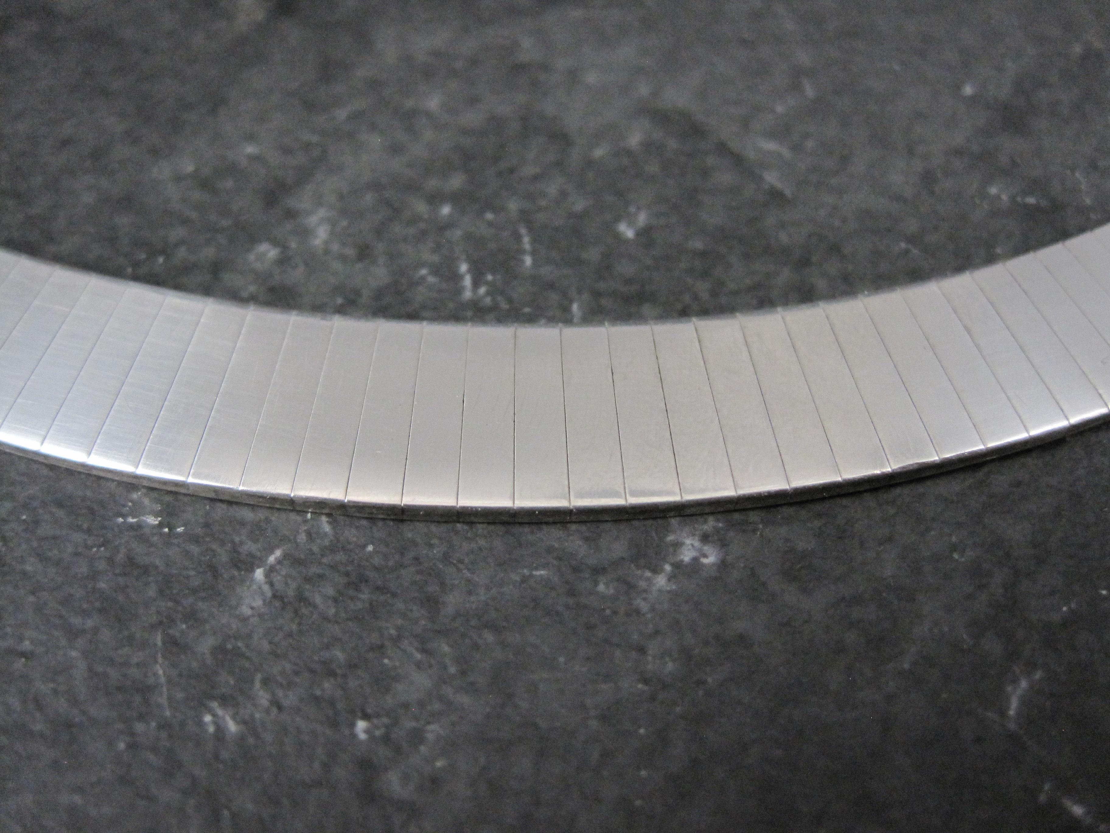 Italienische Sterling 10mm Choker-Halskette 14 Zoll Vintage (Moderne)