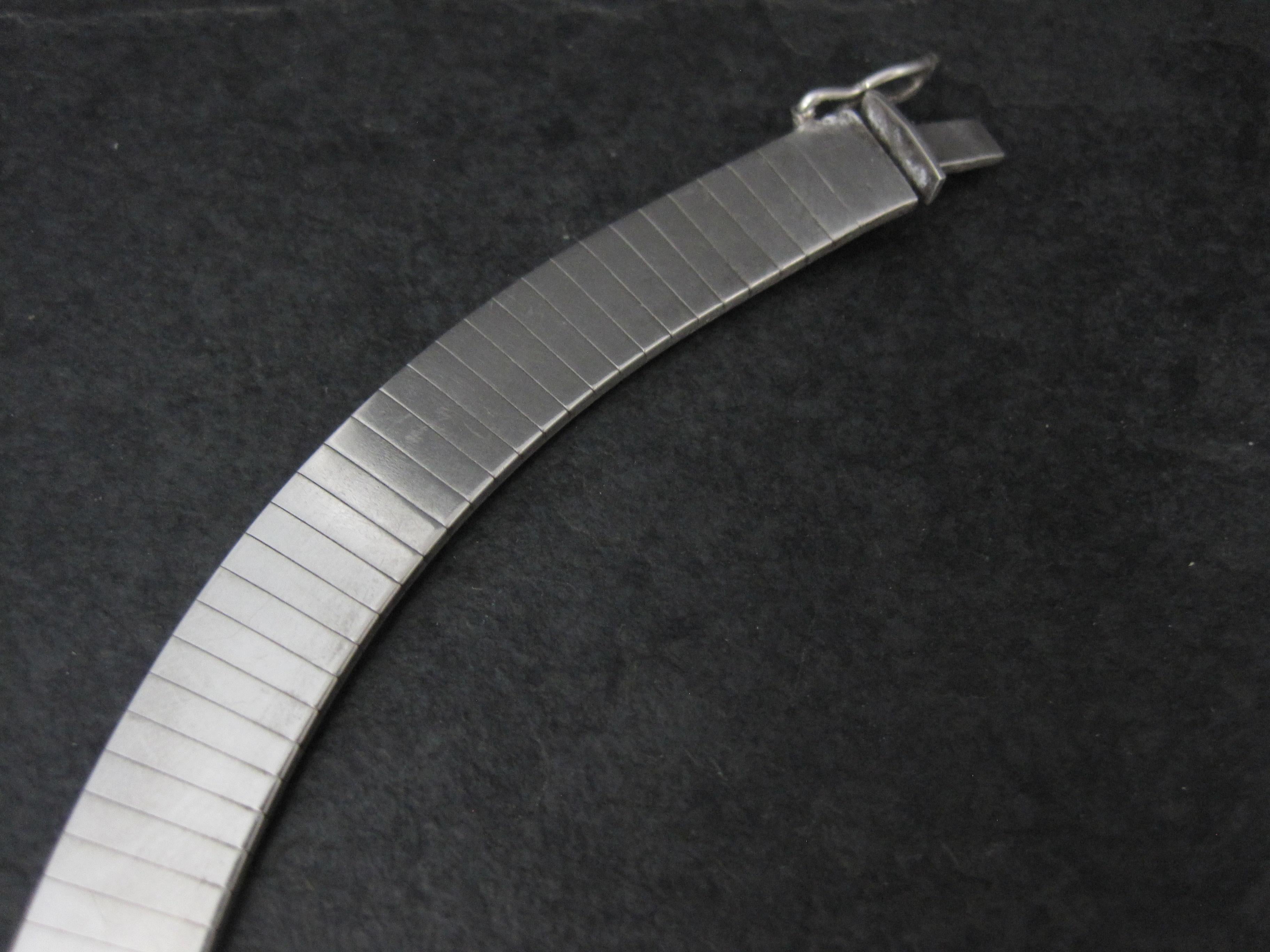 Italienische Sterling 10mm Choker-Halskette 14 Zoll Vintage 1