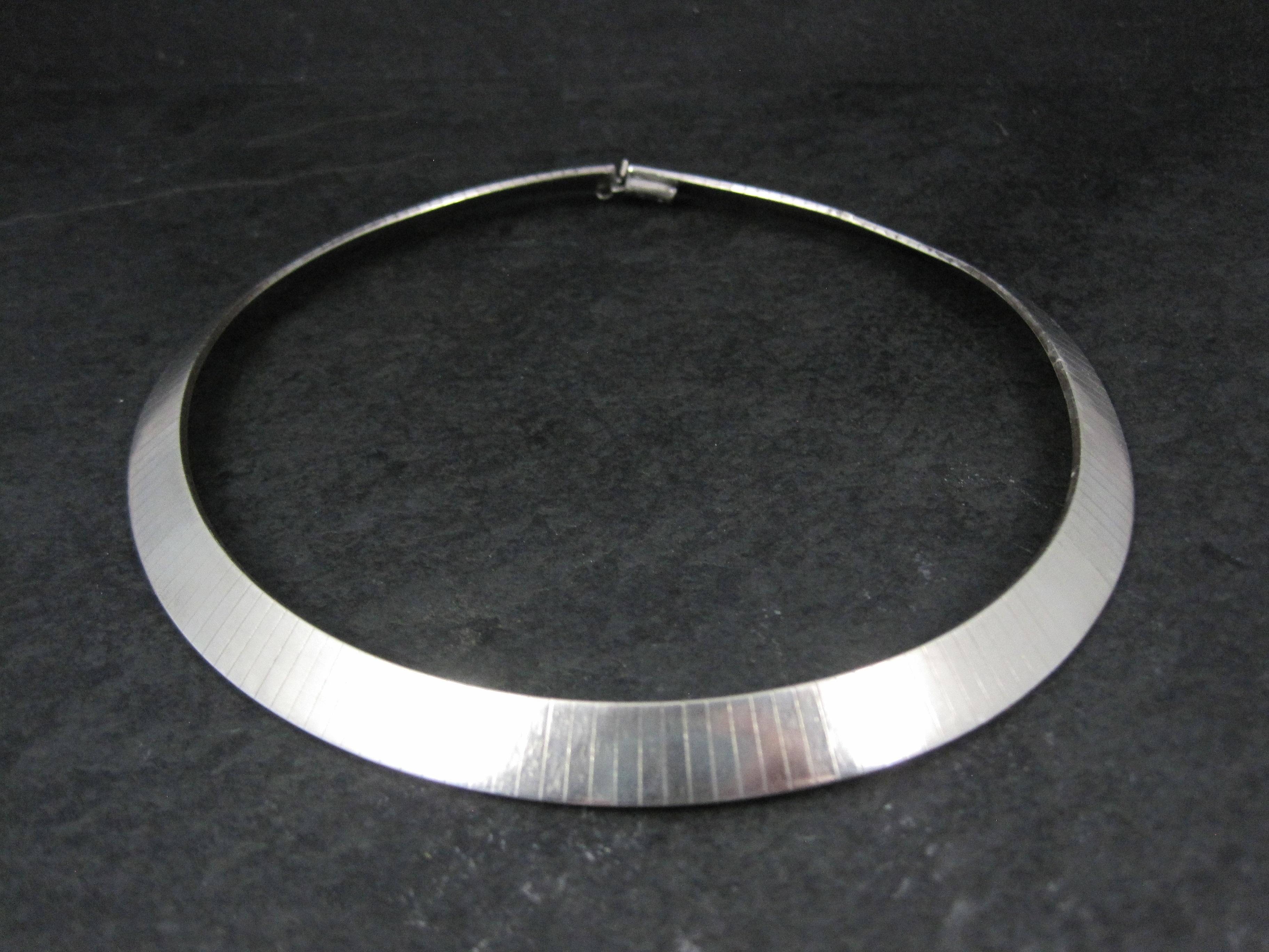 Italienische Sterling 10mm Choker-Halskette 14 Zoll Vintage 2