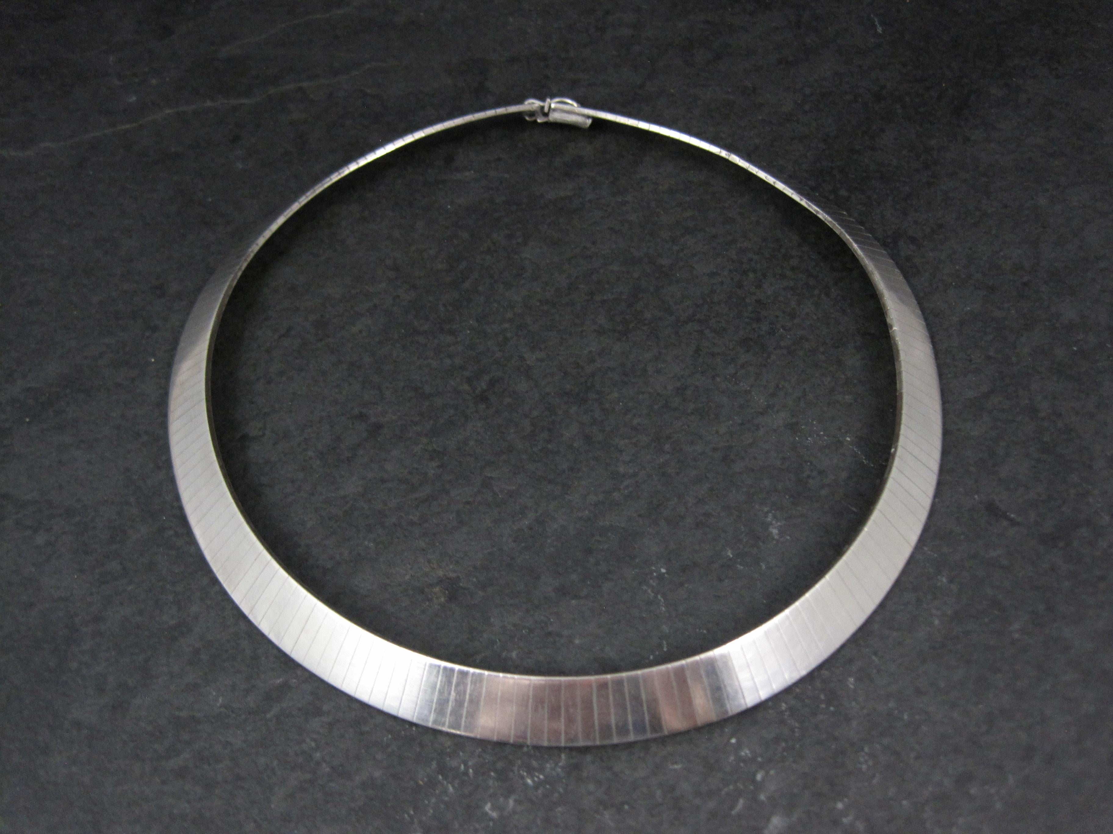 Italienische Sterling 10mm Choker-Halskette 14 Zoll Vintage 3