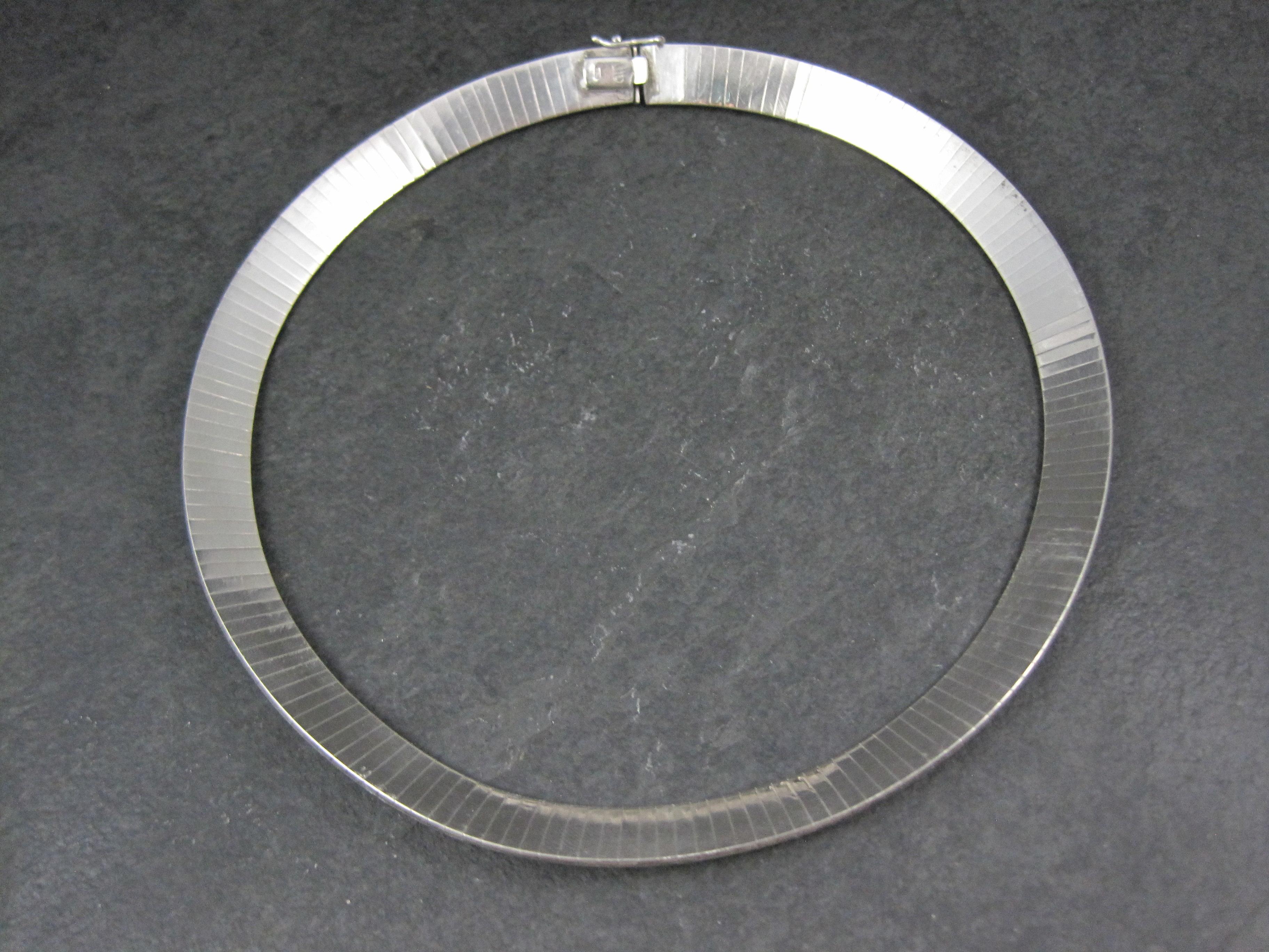 Italienische Sterling 10mm Choker-Halskette 14 Zoll Vintage 4