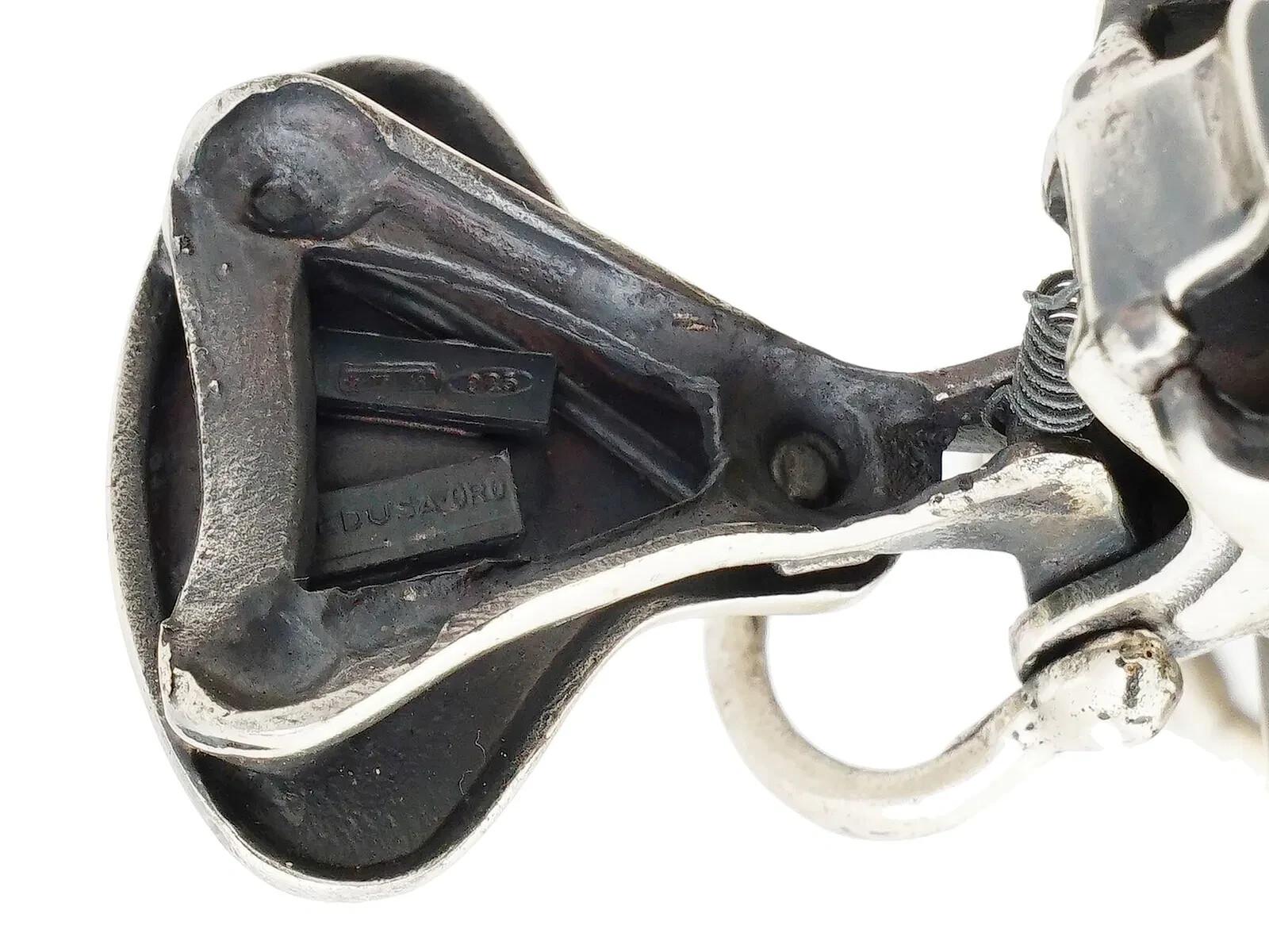 Vintage Italiano Plata de Ley 925 Firmado Italiano Motocicleta Harley en venta 2