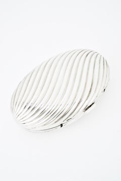 Vintage Italian Sterling Silver Clutch Evening Bag, 1980s