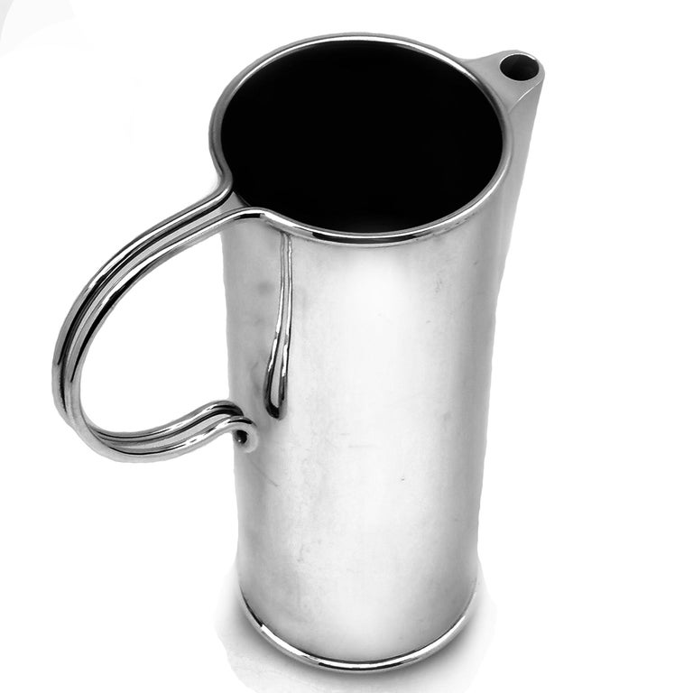 Modern Vintage Italian Sterling Silver Jug / Pitcher / Ewer circa 1960 Water Cocktail For Sale