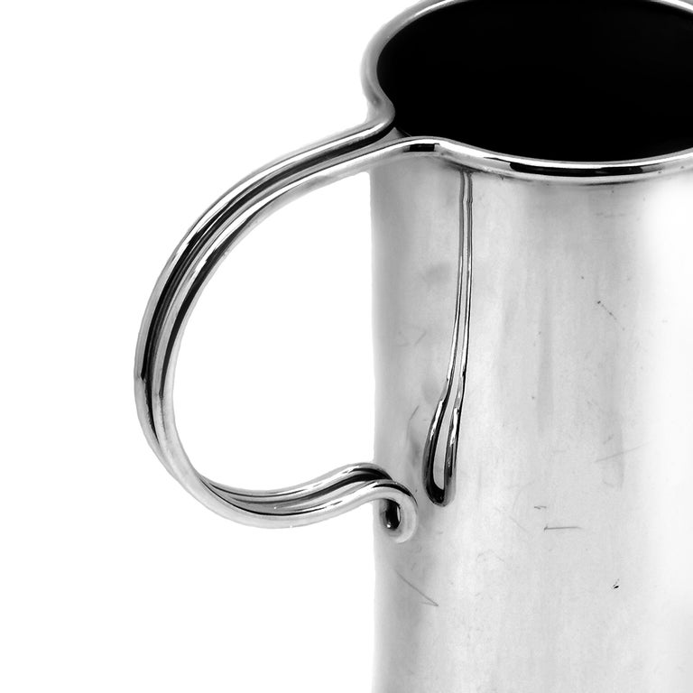 Vintage Italian Sterling Silver Jug / Pitcher / Ewer circa 1960 Water Cocktail In Good Condition For Sale In London, GB