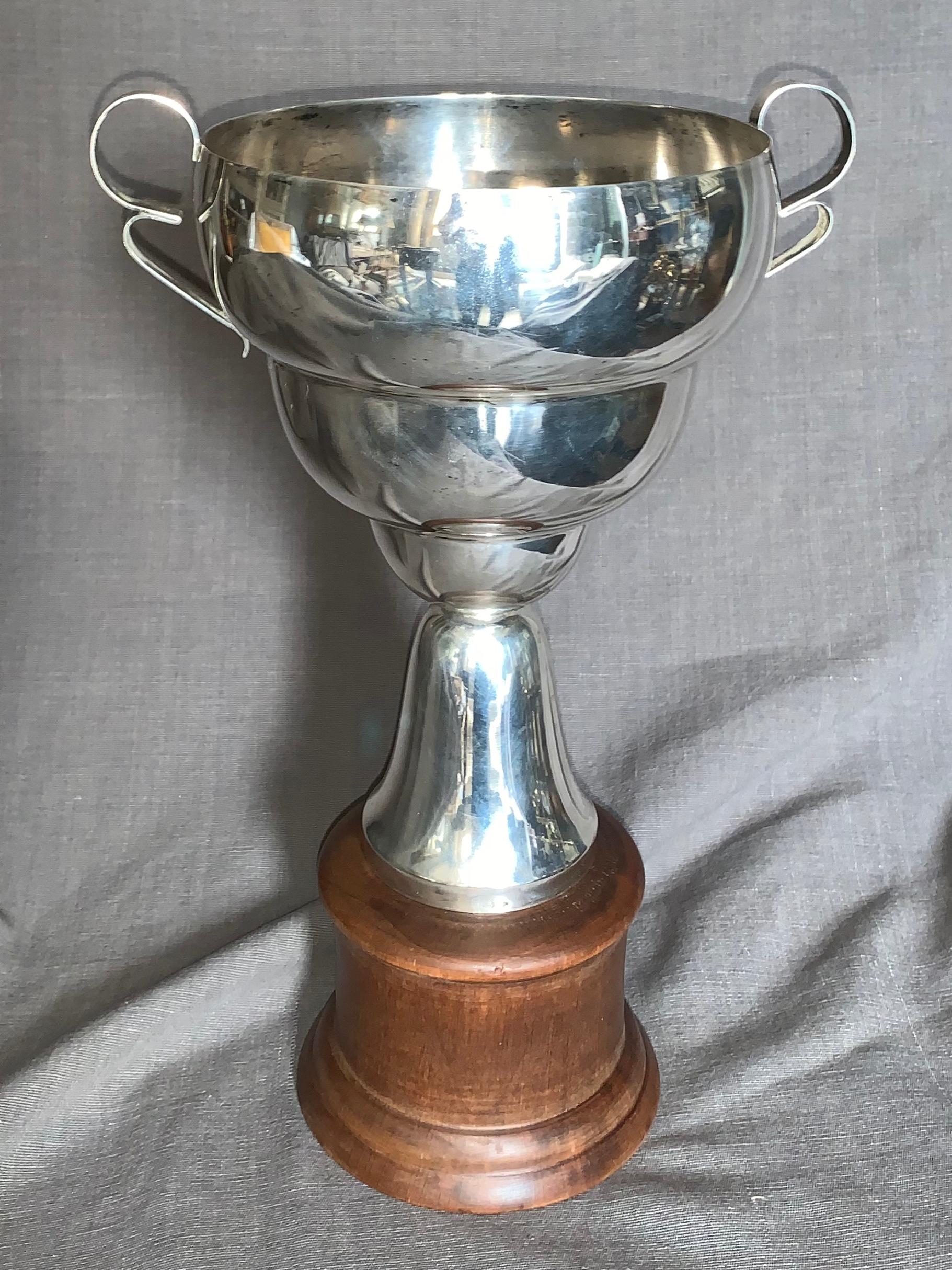 Mid-Century Modern Italian Sterling Silver Racing Trophy