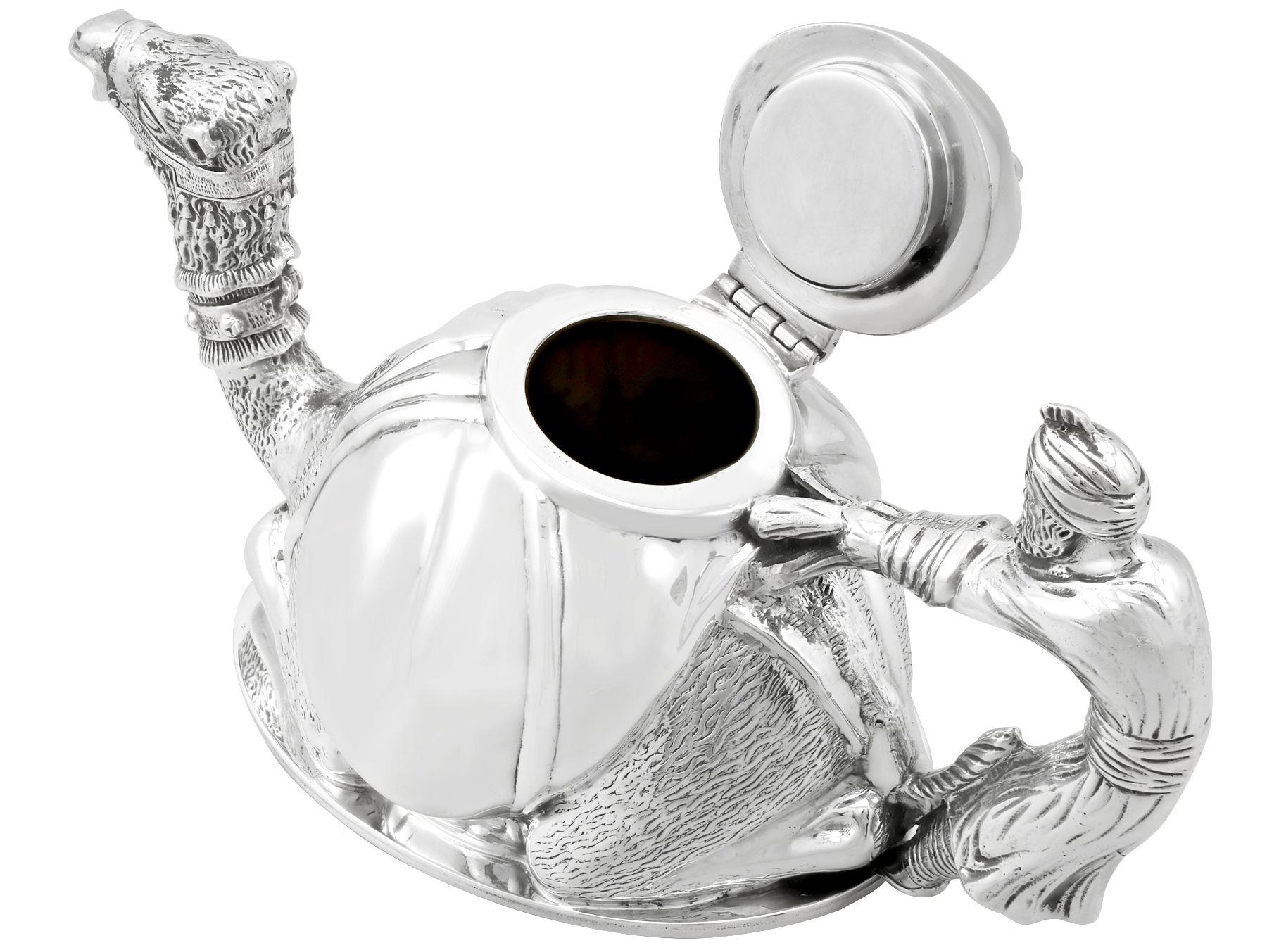 Vintage Italian Sterling Silver Teapot For Sale 2