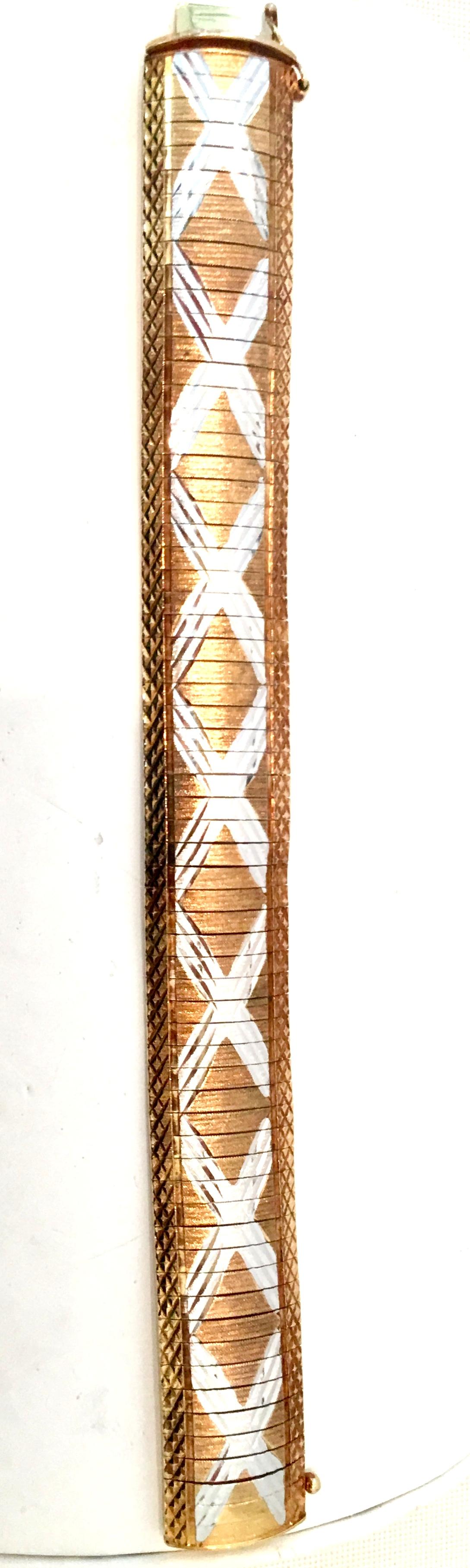 Women's or Men's 20th Century Italian Sterling Silver & Vermeil Milor 