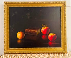 Vintage By Natura morta cromolitografica con cornice dorata
