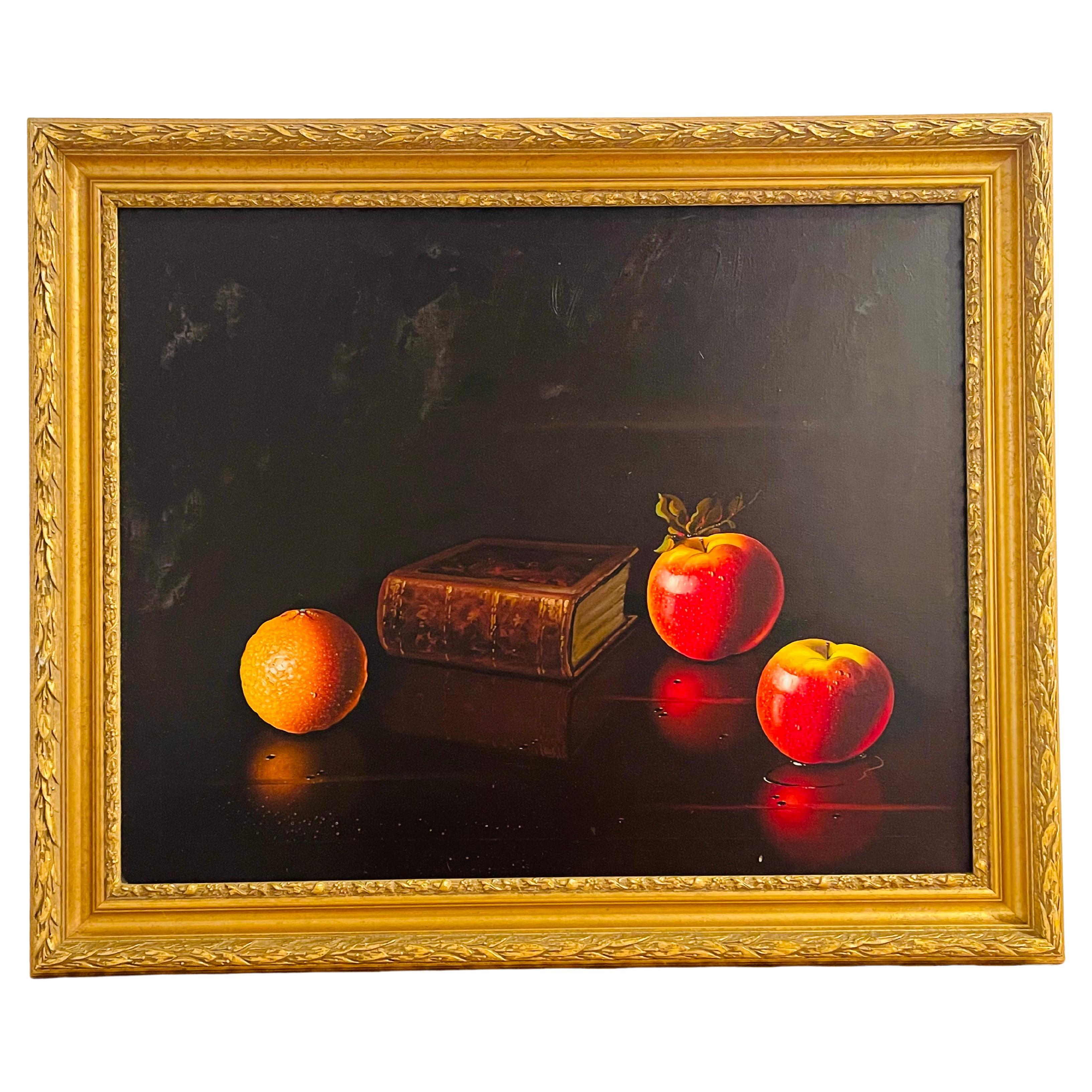 Bodegón Vintage Italiano Cromolitografía ion Marco Dorado