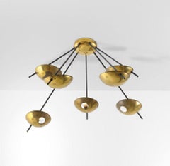 Vintage Italian Stilnovo Chandelier Model 1036