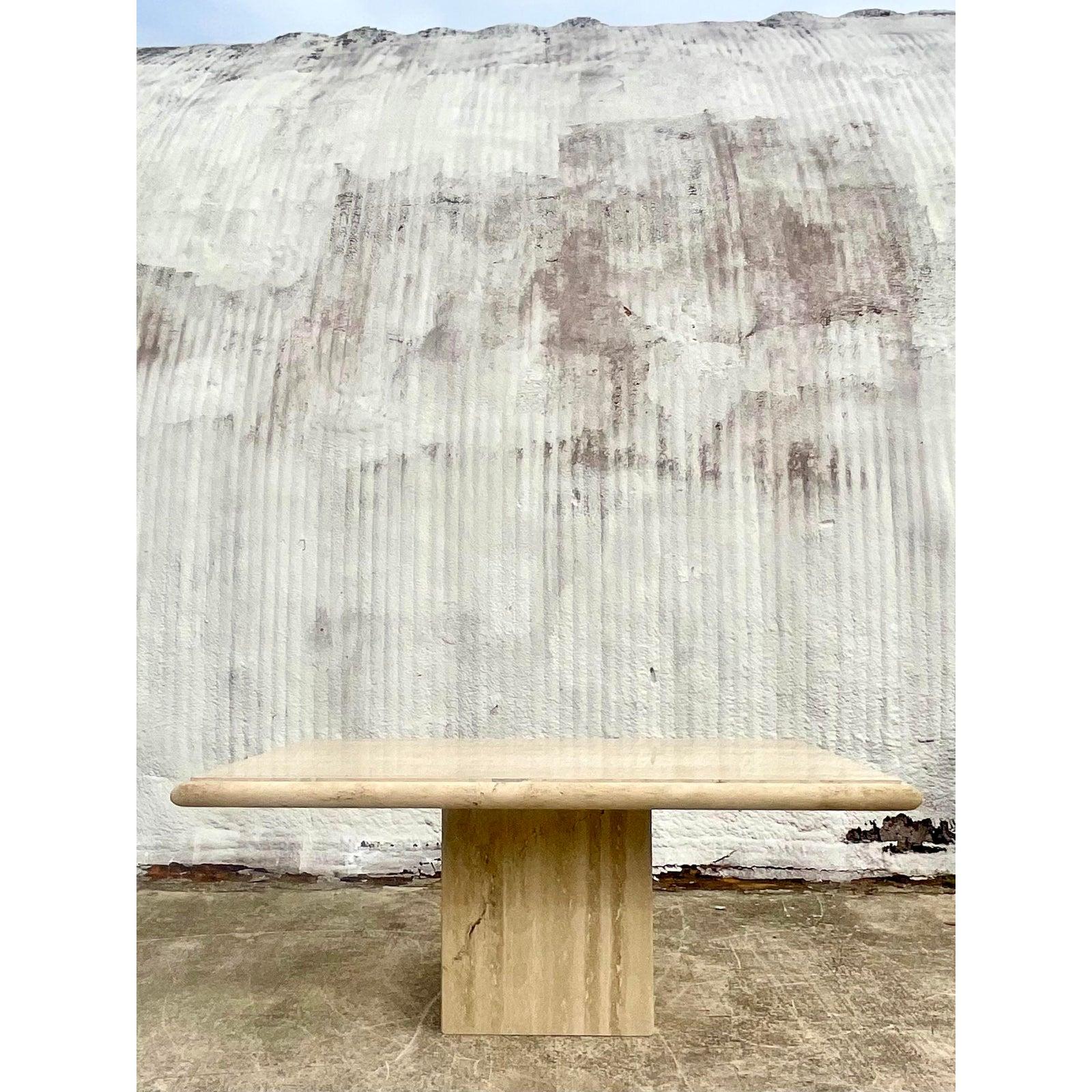 vintage stone dining table