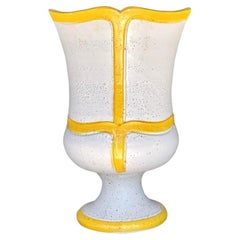 Vintage Italian Striped Ceramic Vase
