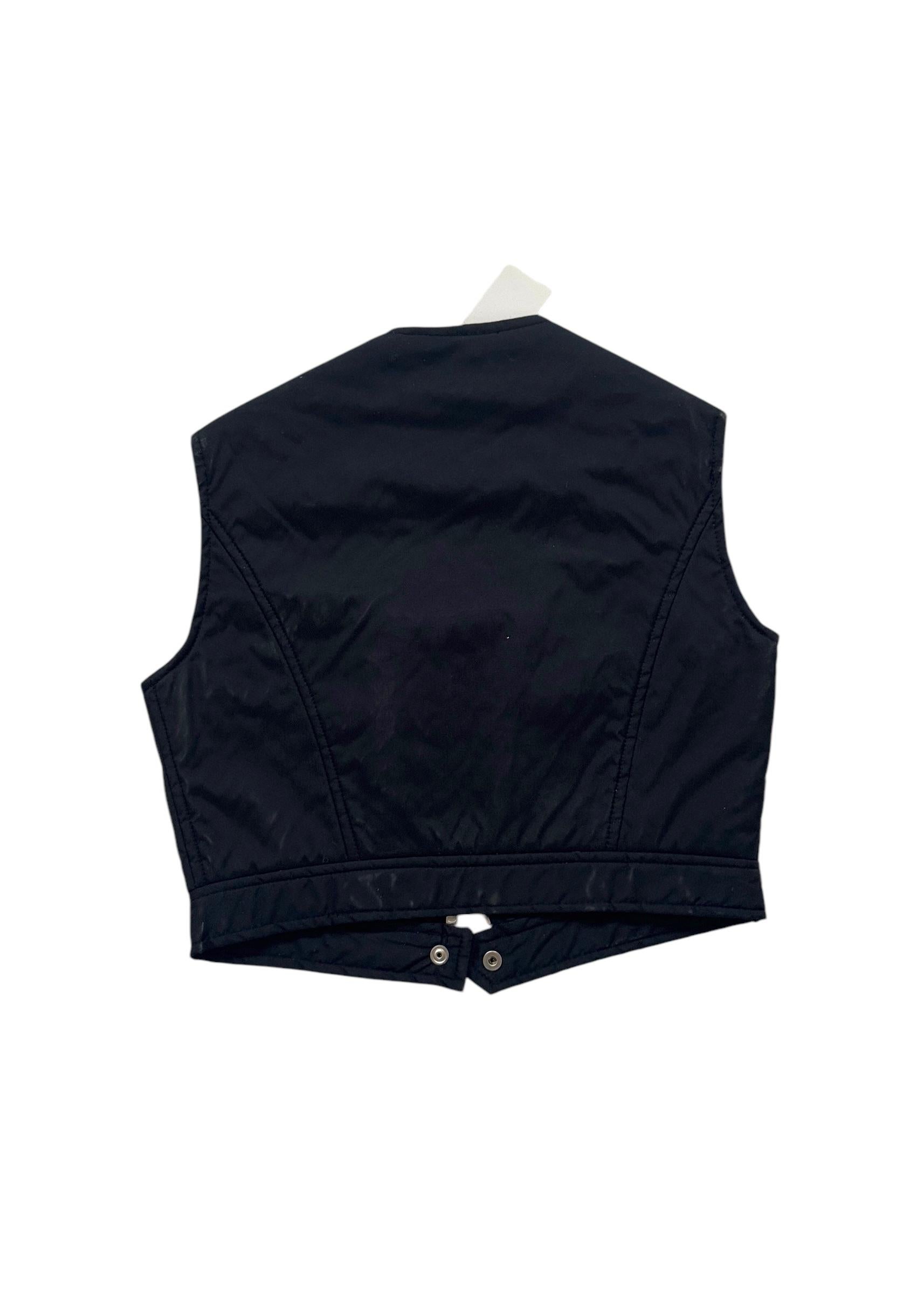 Vintage Italian Structured Biker-Inspired Crop Top en vente 5